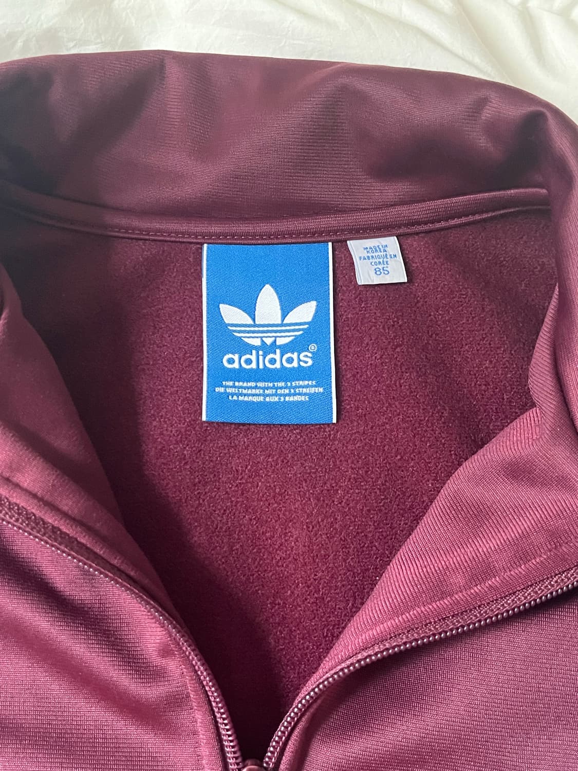 아디다스 버건디 와인 마룬 스카이블루 파이어버드 져지 상품이미지2