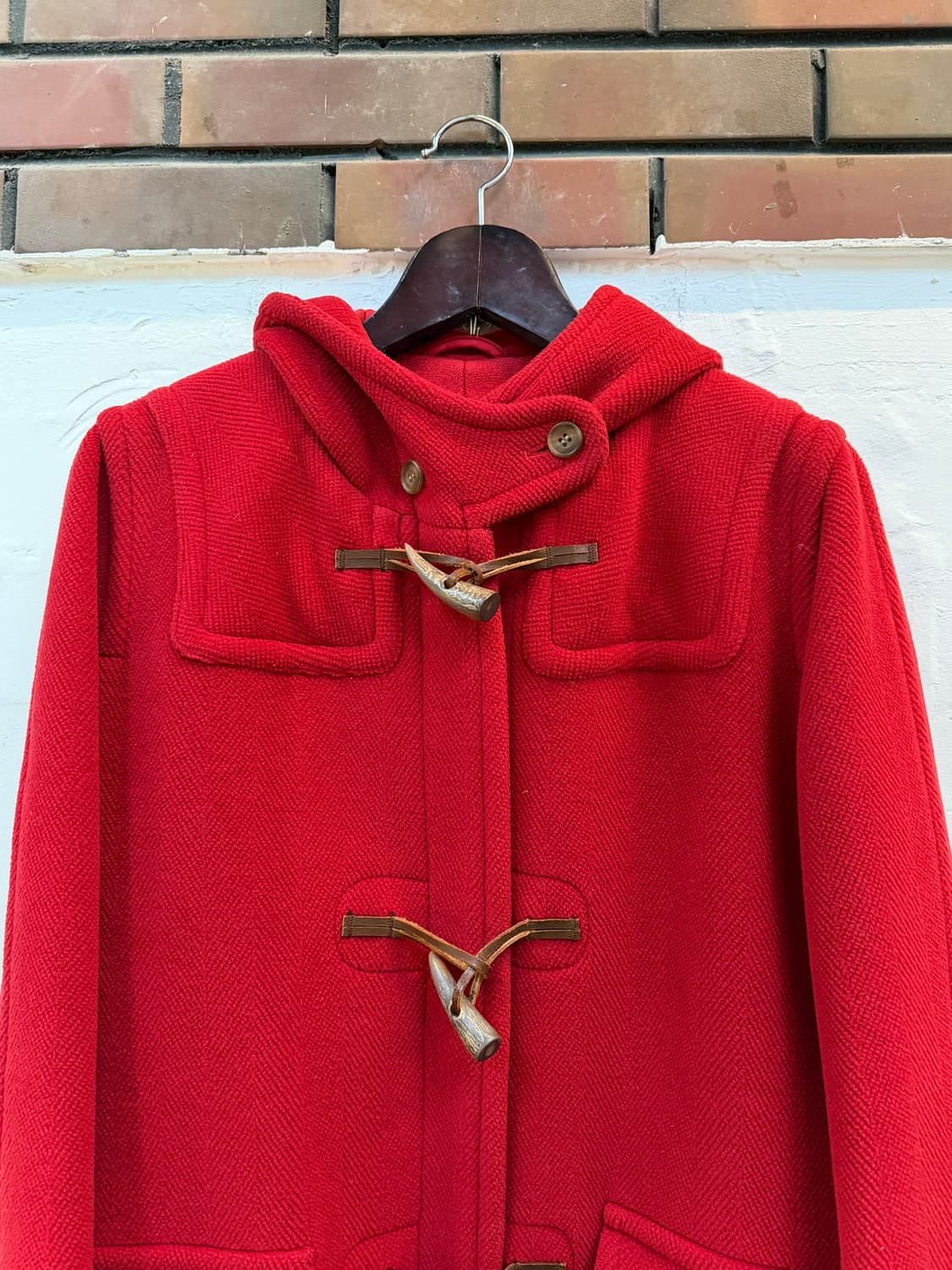 Old England 영국제 레드 울 더플 코트 상품이미지2