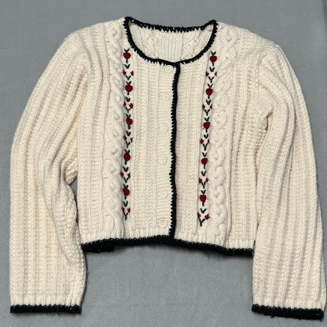 튤립 자수 가디건 상품이미지1