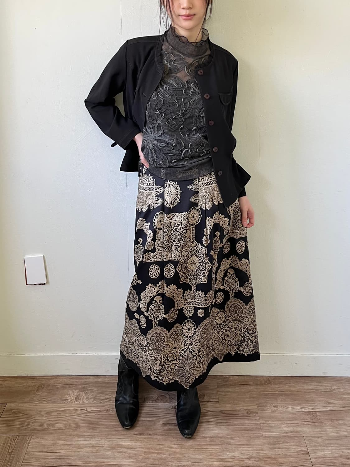 Japan vtg 브라운 셔링 자켓 상품이미지6