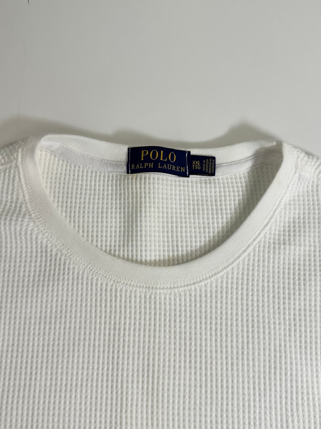 Polo 폴로 랄프로렌 루즈핏 와플 롱슬리브 (화이트 L) 상품이미지3