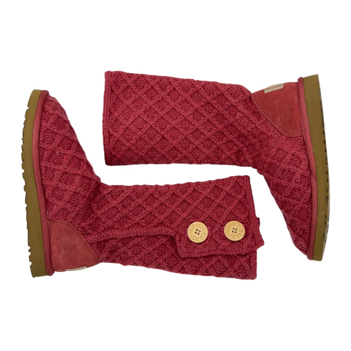 220 W 어그 클래식 카디 니트 부츠 핑크 상품이미지2