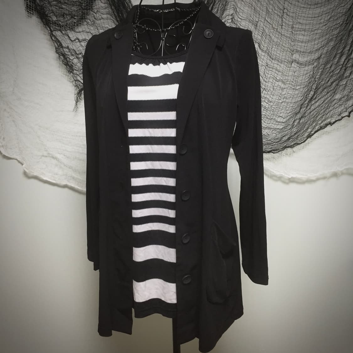 Goth stripe jacket dress set 상품이미지2