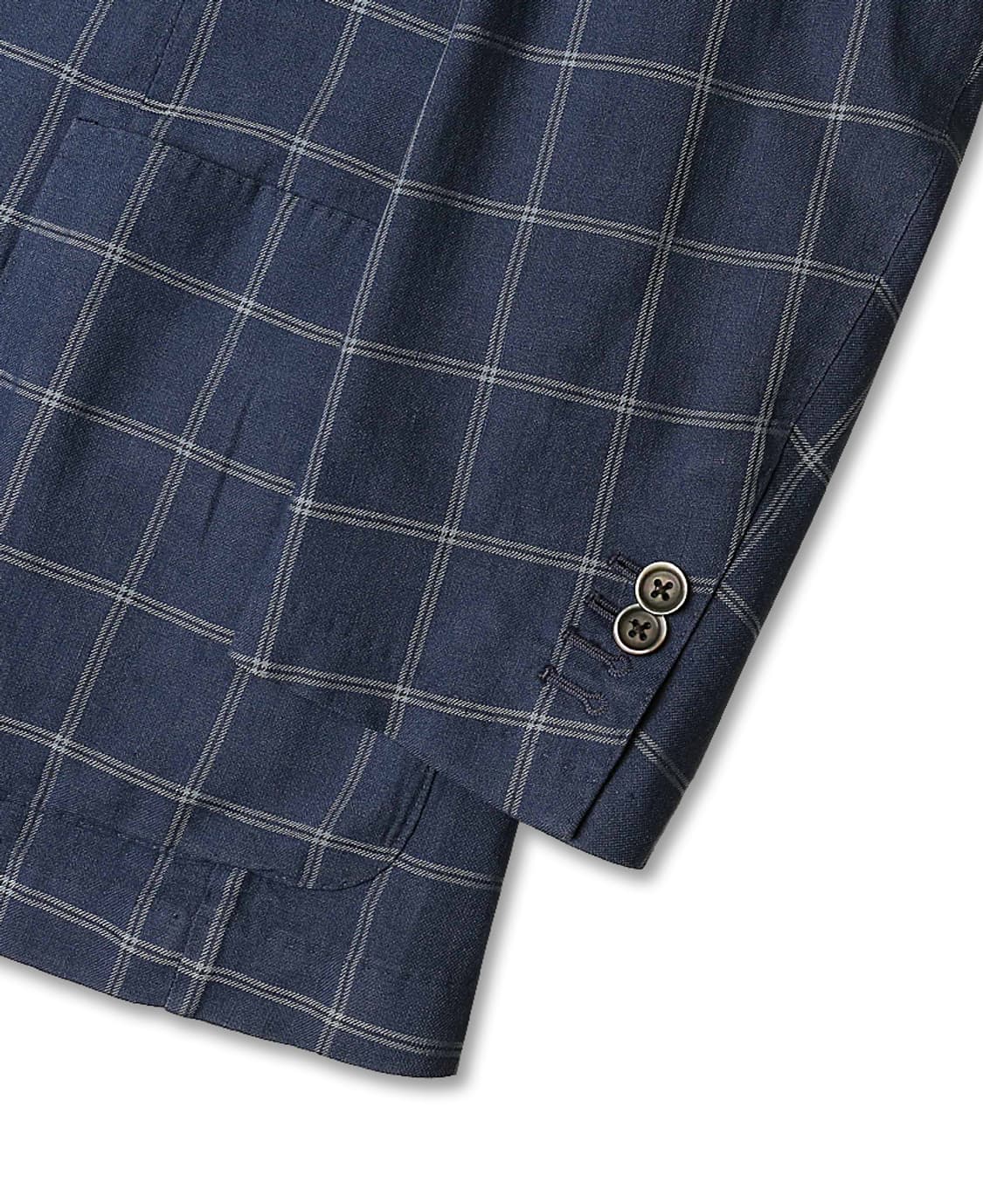 꼬르넬리아니 [Corneliani] 린넨 울 실크 이태리 체크 자켓 상품이미지3