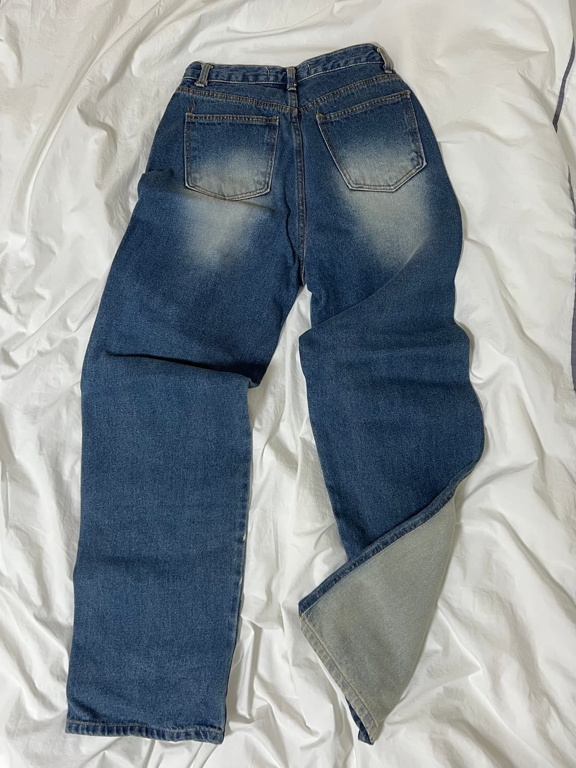 (새상품) 앞뒤 반전 워싱 청바지 상품이미지4