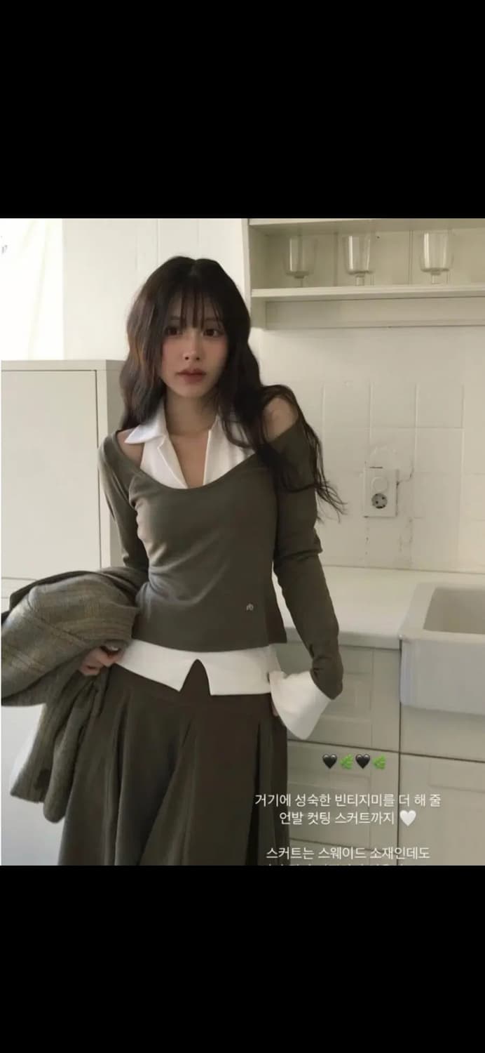 택 o새상품) 클라우드이모션 바나 레이어드 탑 세트 상품이미지2