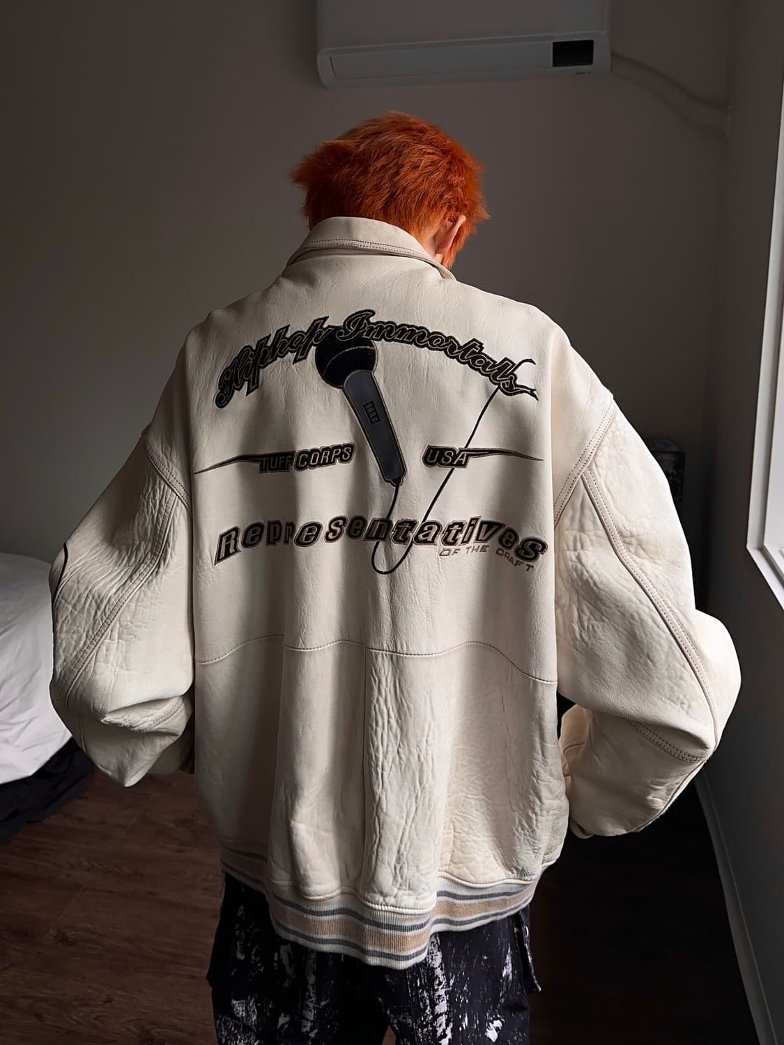 UB Tuff "Mic drop" 콜로서스 오버 레더 자켓 상품이미지6