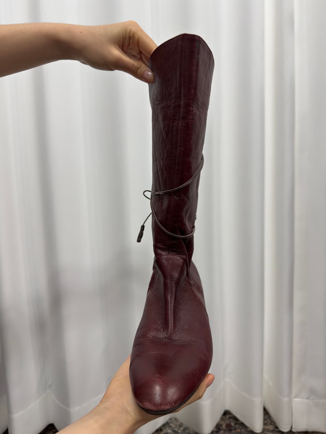 red leather boots 상품이미지6