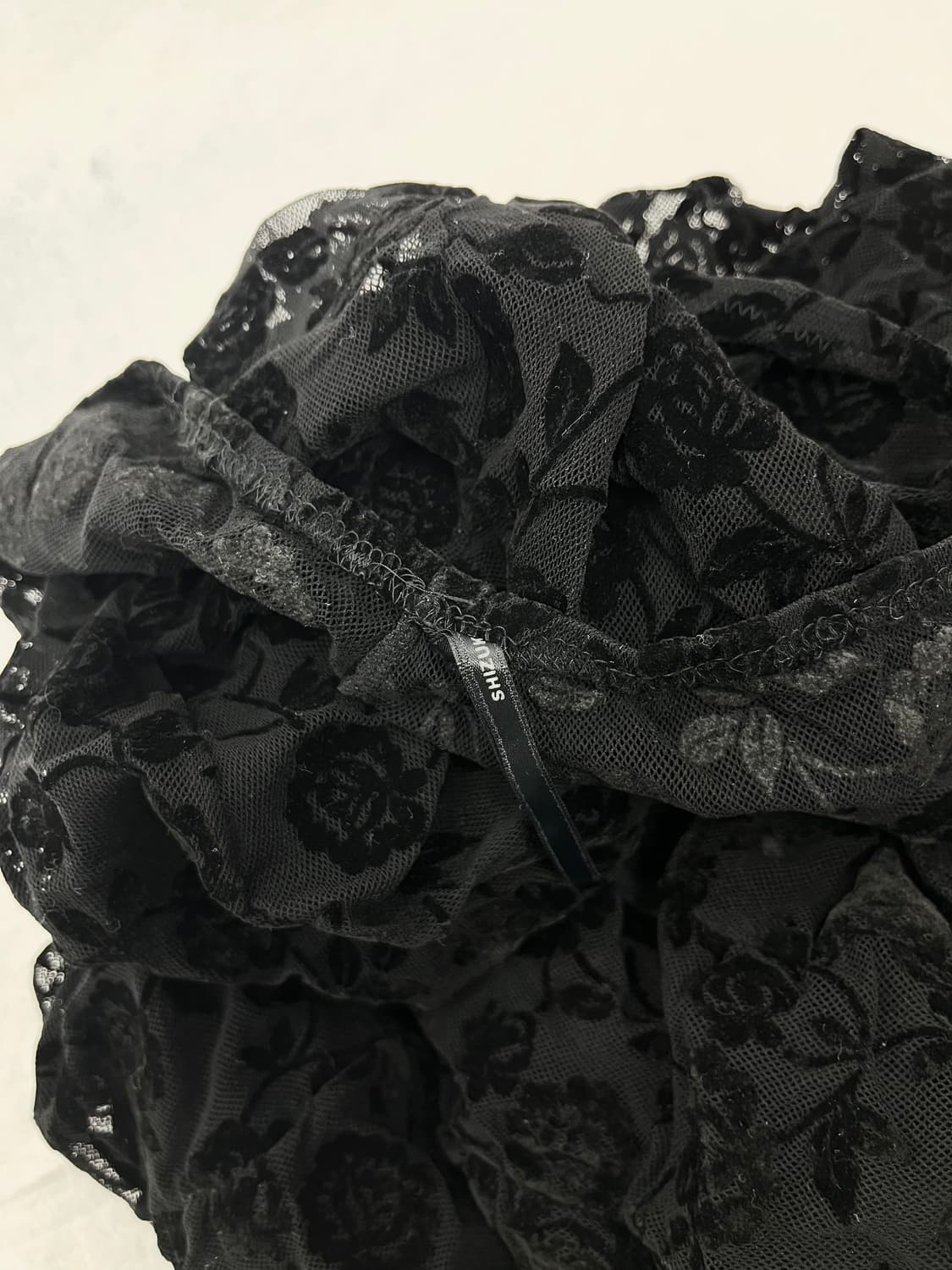 Shizuka Komuro 시스루 플라워 패턴 롱스커트  상품이미지4