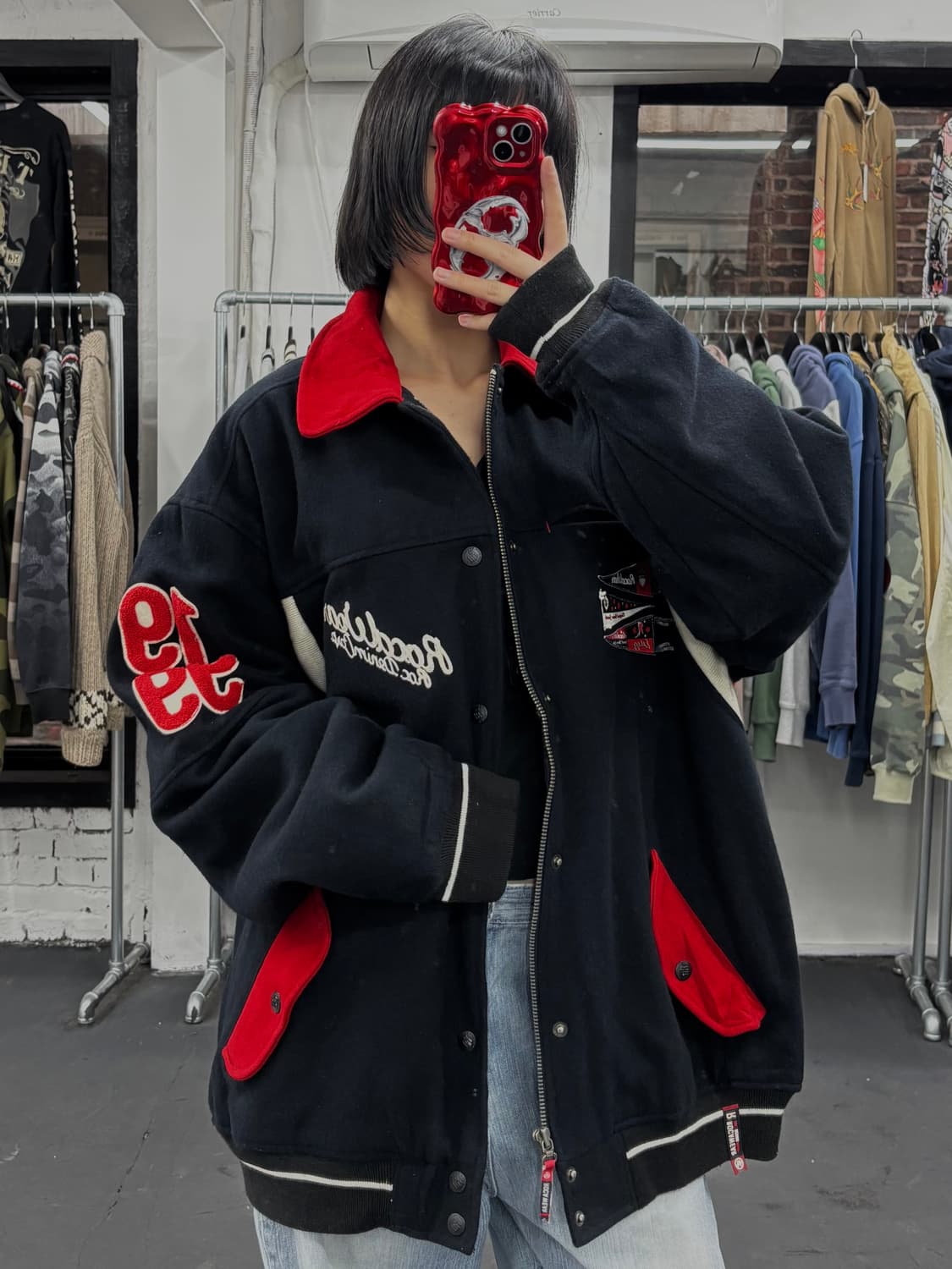 로카웨어 올드스쿨 바시티 자켓 상품이미지1