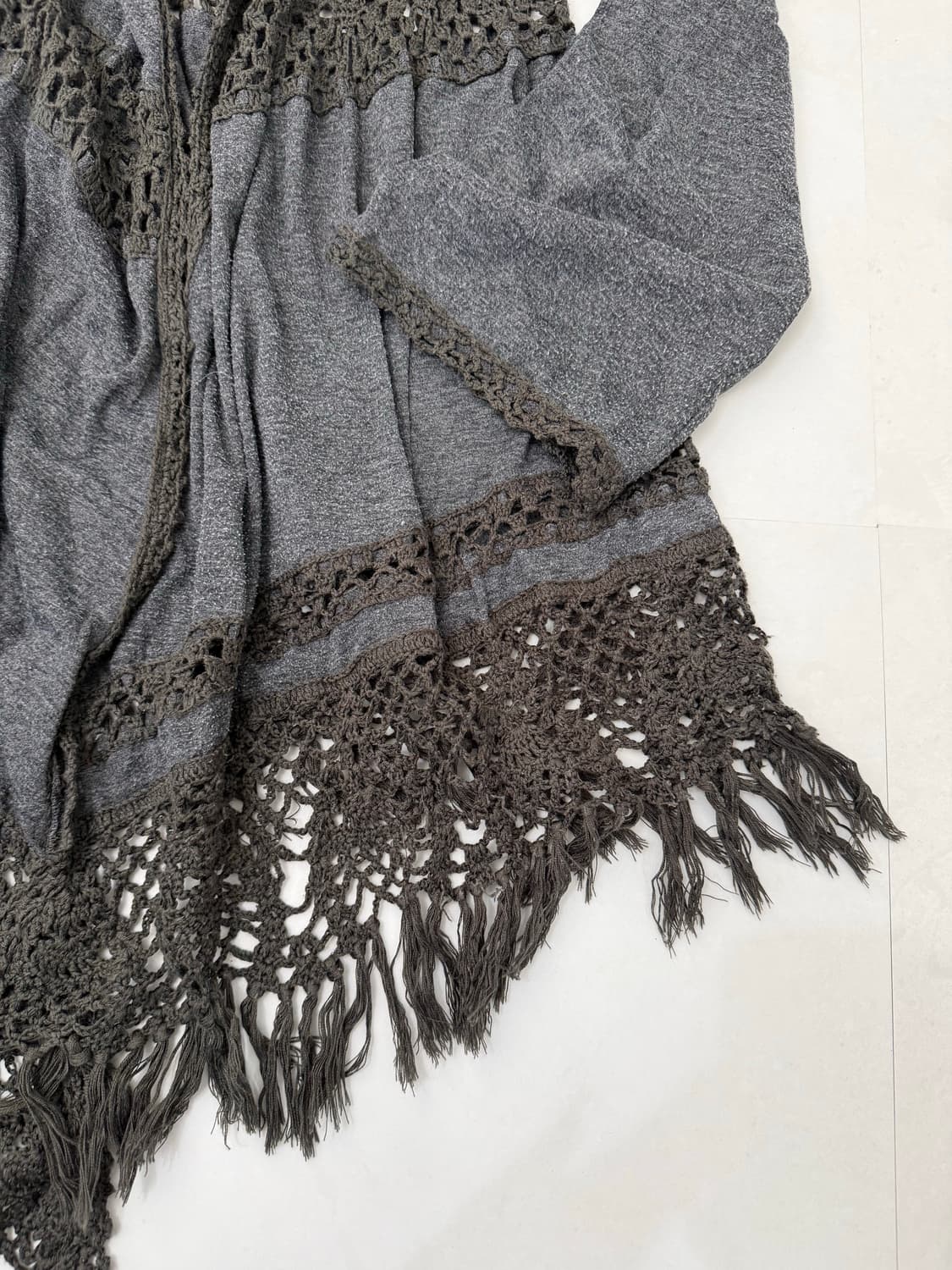 보헤미안 크로쉐 후드 롱 가디건  상품이미지6