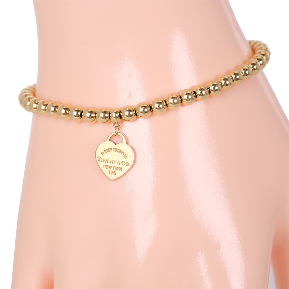리턴투 티파니 하트 태그 비드 브레이슬릿 옐로우골드 팔찌 23993104 상품이미지9