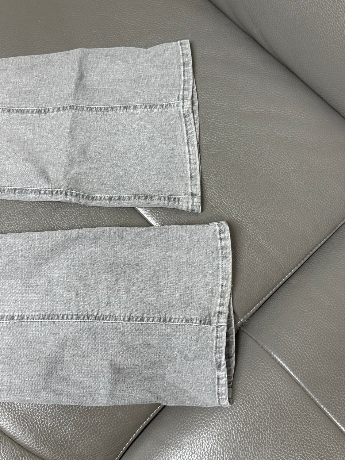 시너진 라인 워싱 데님 팬츠 그레이 S 상품이미지5