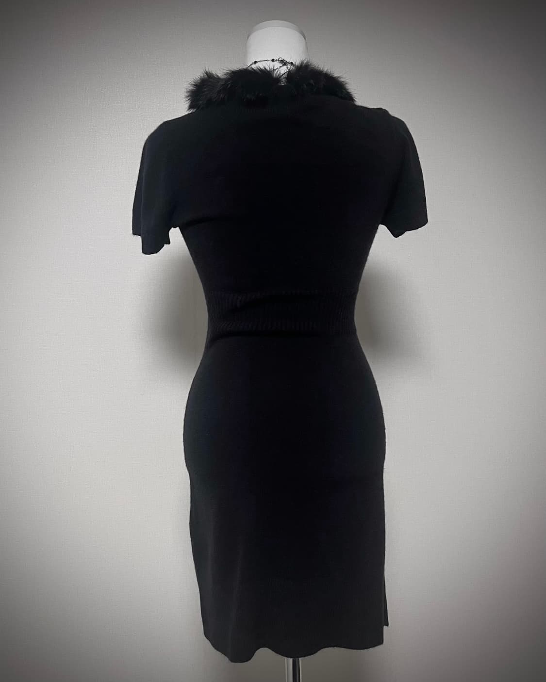 오네갸루 반팔 니트 딱붙원피스 고스 고딕 상품이미지3