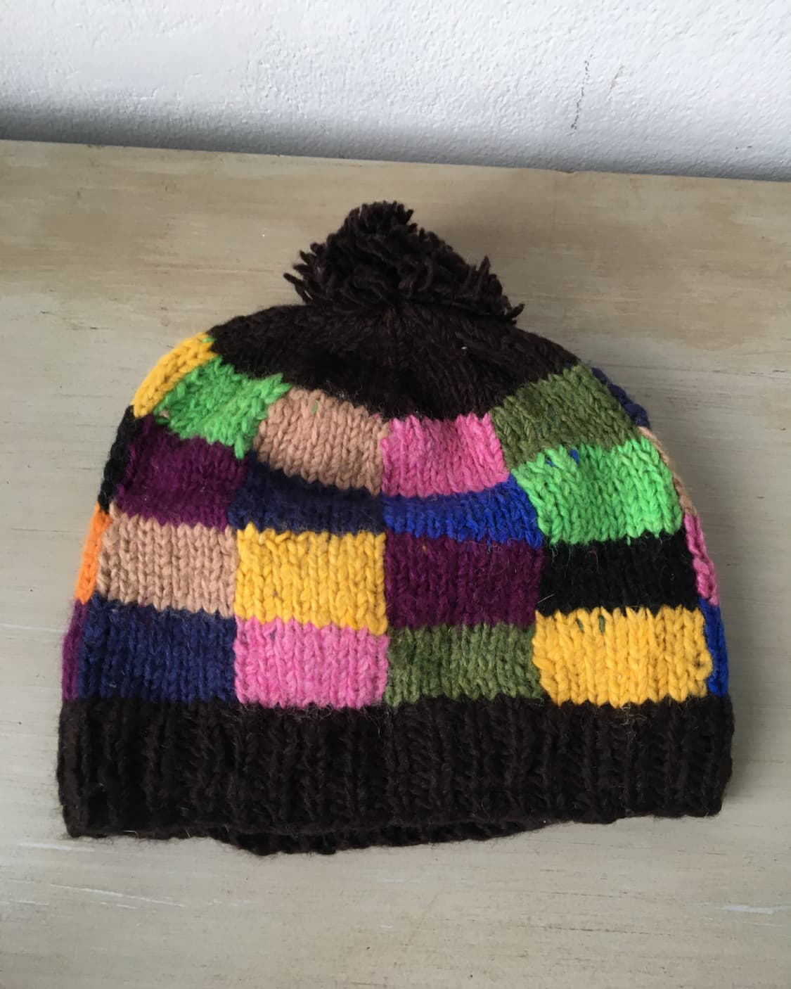  pom patch work point knit beanie 상품이미지2