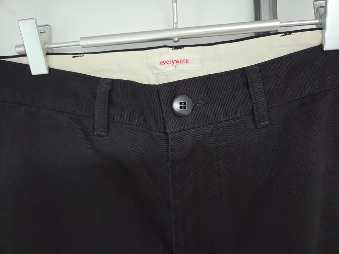 [95] 에브리원everyworn 빈티지 코튼 드릴 치노 블랙 상품이미지2