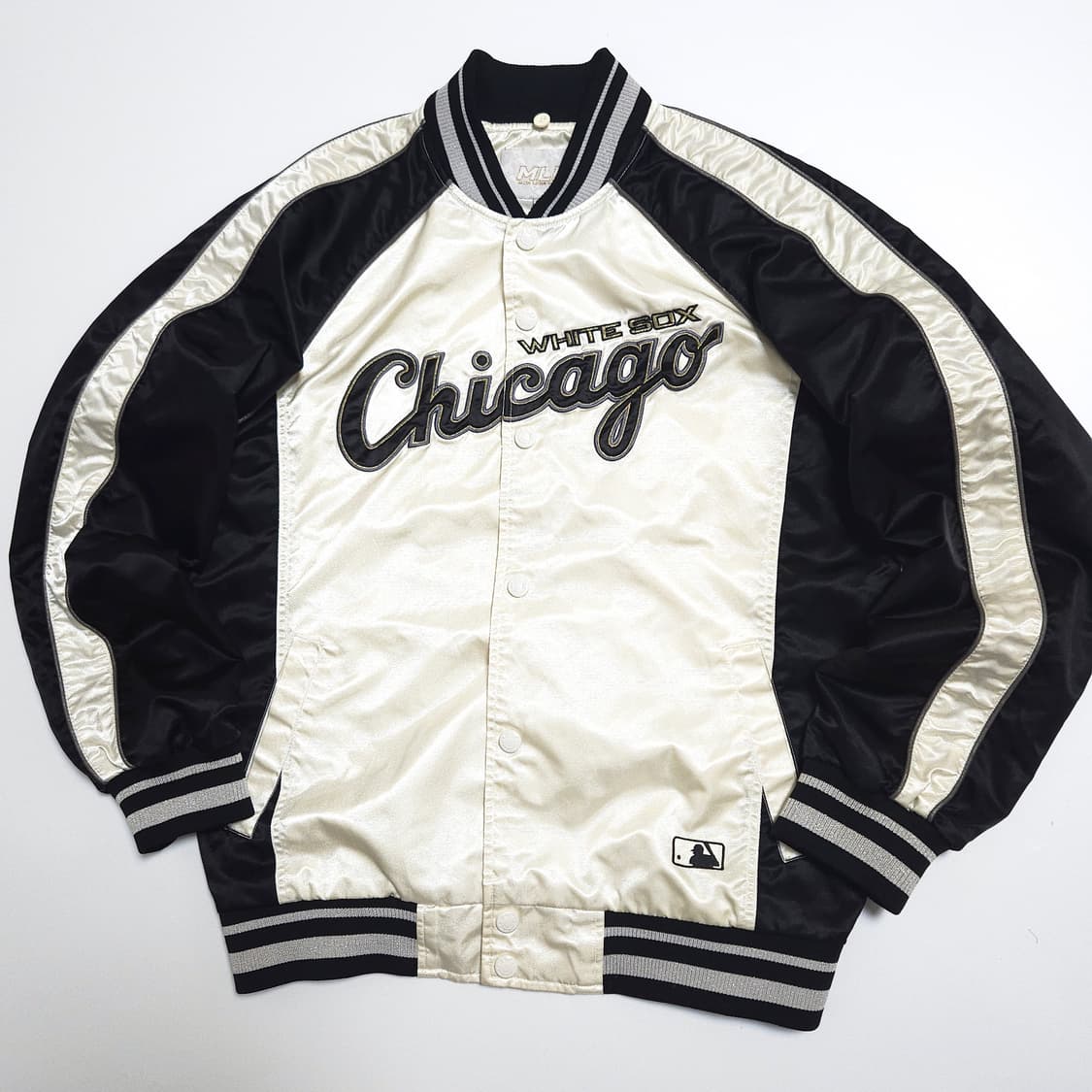 MLB 00s 시카고 화이트삭스 사틴 바시티 자켓 상품이미지2