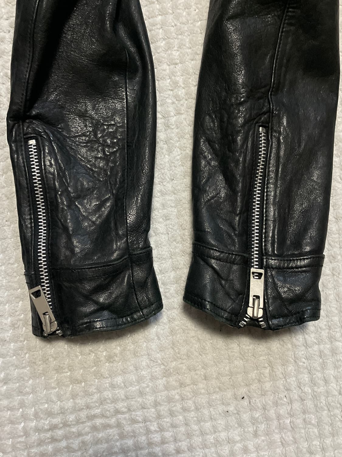 웨스턴 무드 램스킨 양가죽 바이커 레더 자켓 상품이미지6