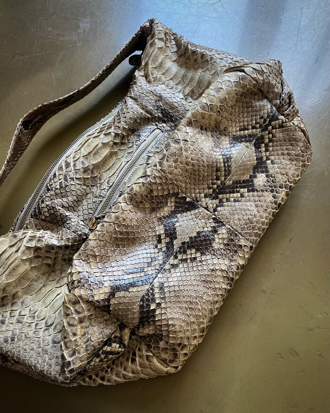 TALLI Real Python Skin Tank Shoulder Bag 상품이미지8