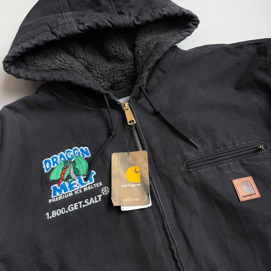 *새상품* 칼하트 J141 blk 덕액티브 후드 워크자켓 블랙 상품이미지4