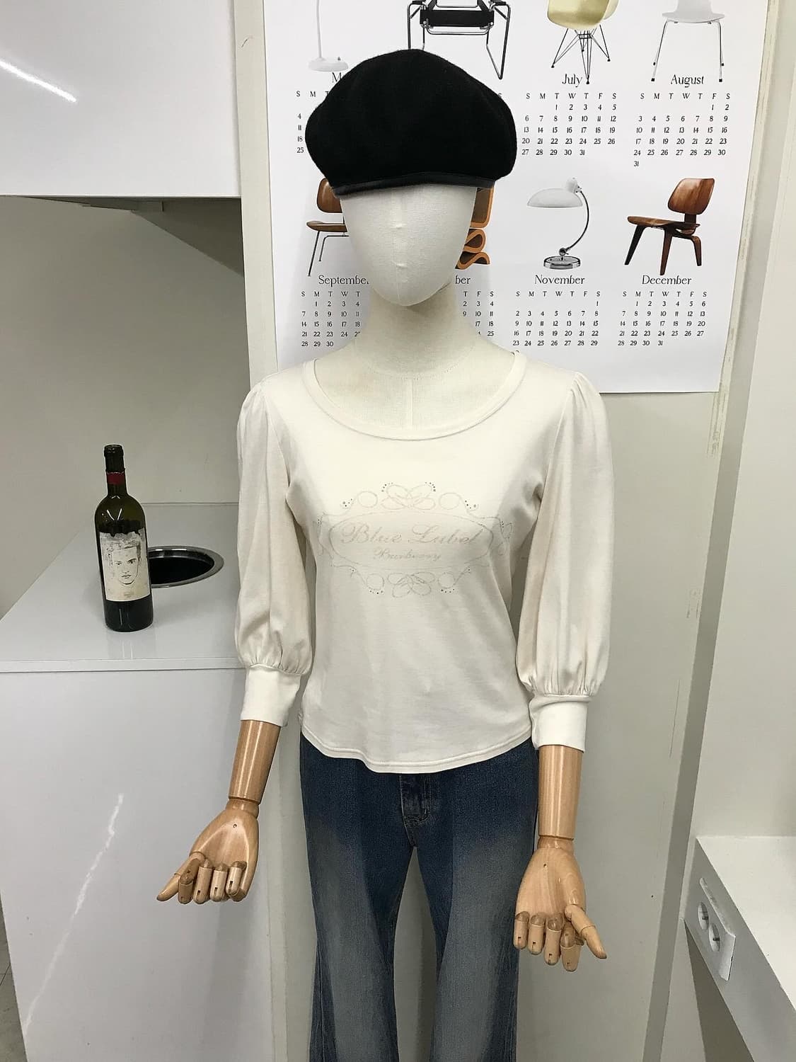 버버리 퍼프 7부 긴팔티 상품이미지6