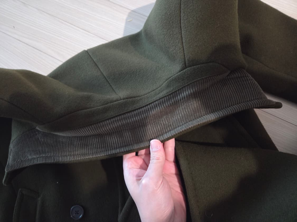 커스텀멜로우 더블 코트 카키 (100사이즈) 상품이미지4