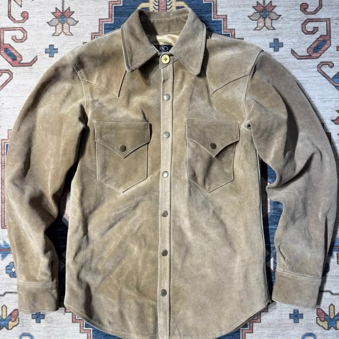 HORN WORKS 재팬 메이드 헤비 스웨이드 카우하이드 셔츠 자켓 상품이미지1