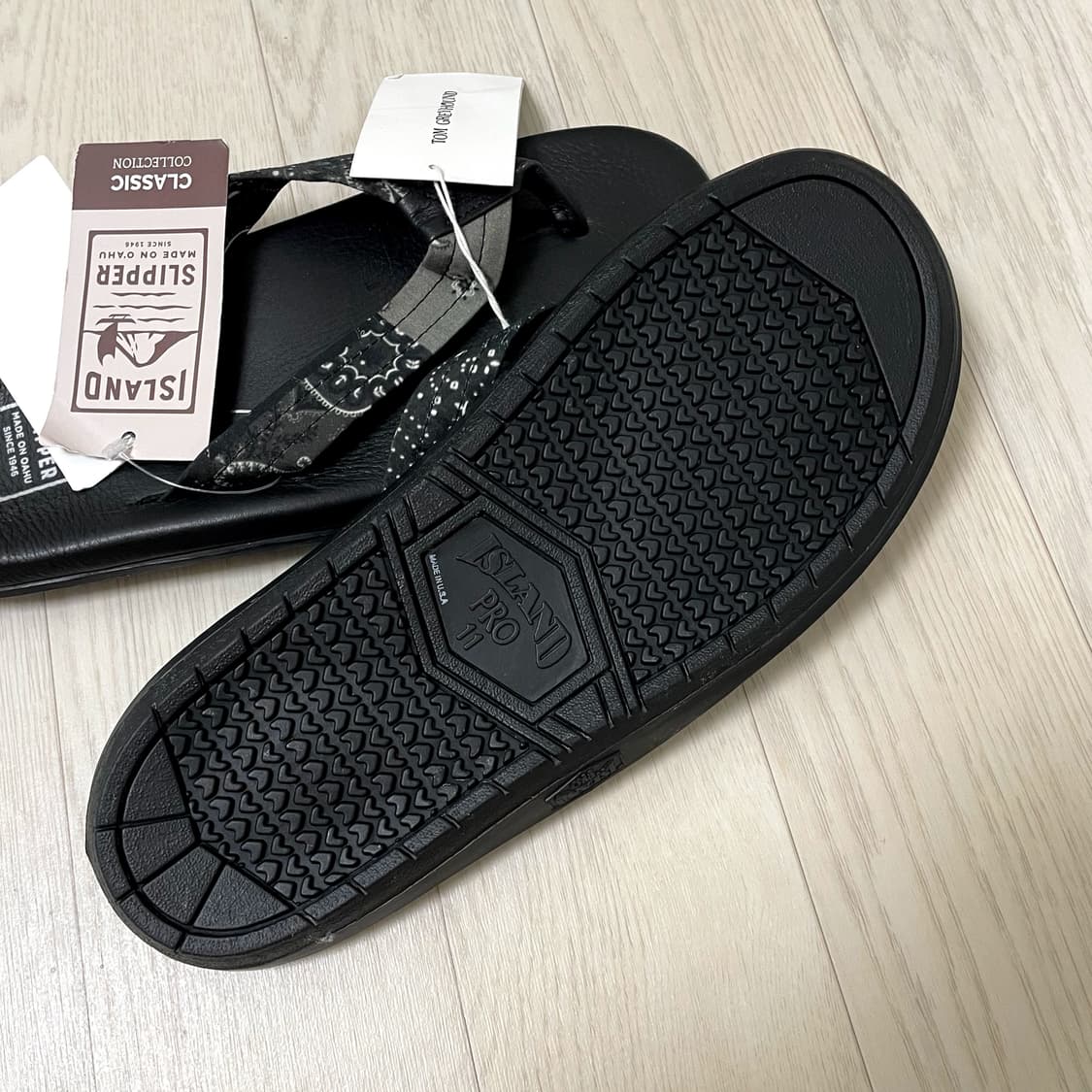 아일랜드/ 블랙 레더 페이즐리 슬리퍼/ 11 상품이미지5