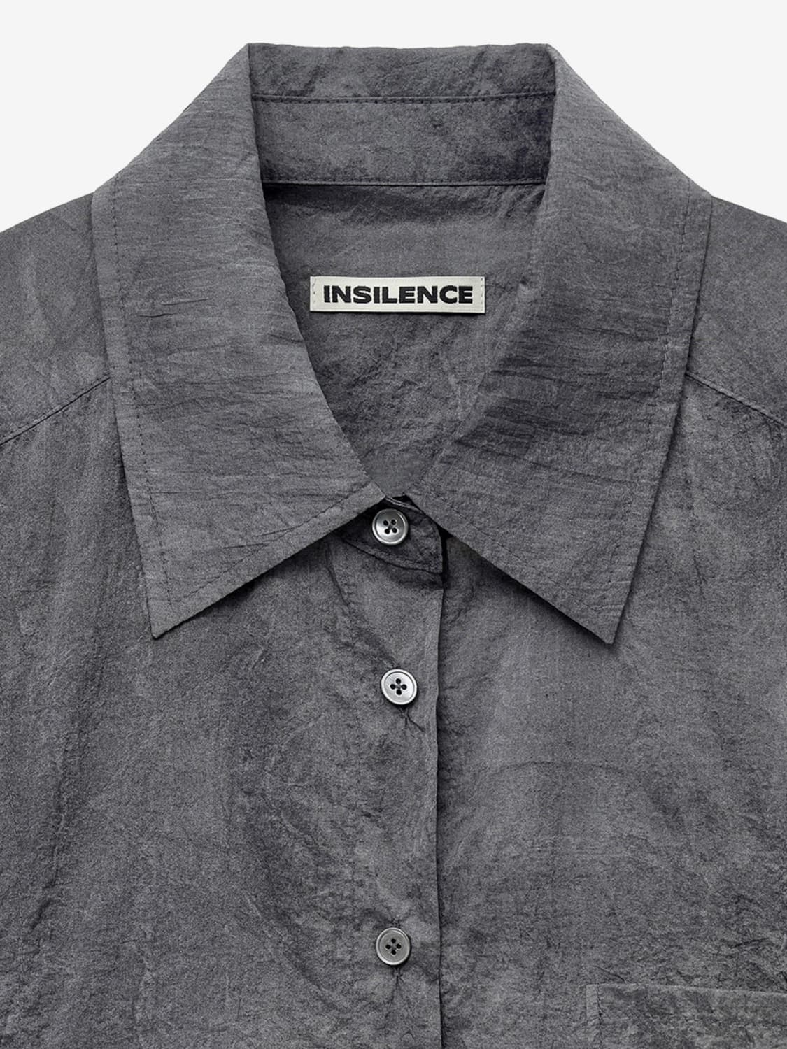 인사일런스 우먼 뉴트럴 그래픽 셔츠 CHARCOAL 상품이미지2