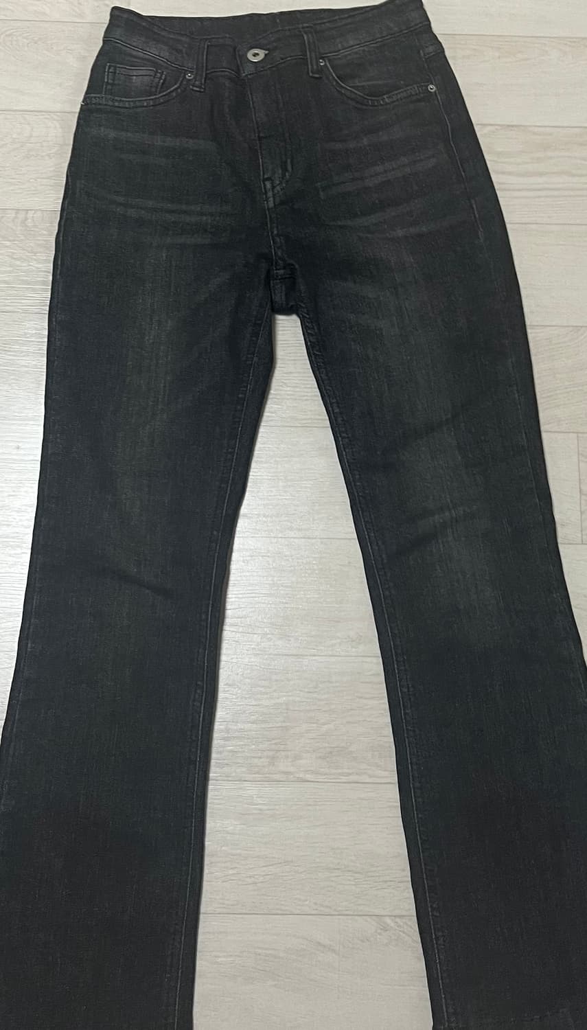 쓰리타임즈 5501 부츠컷 팬츠 흑청 S사이즈 상품이미지1