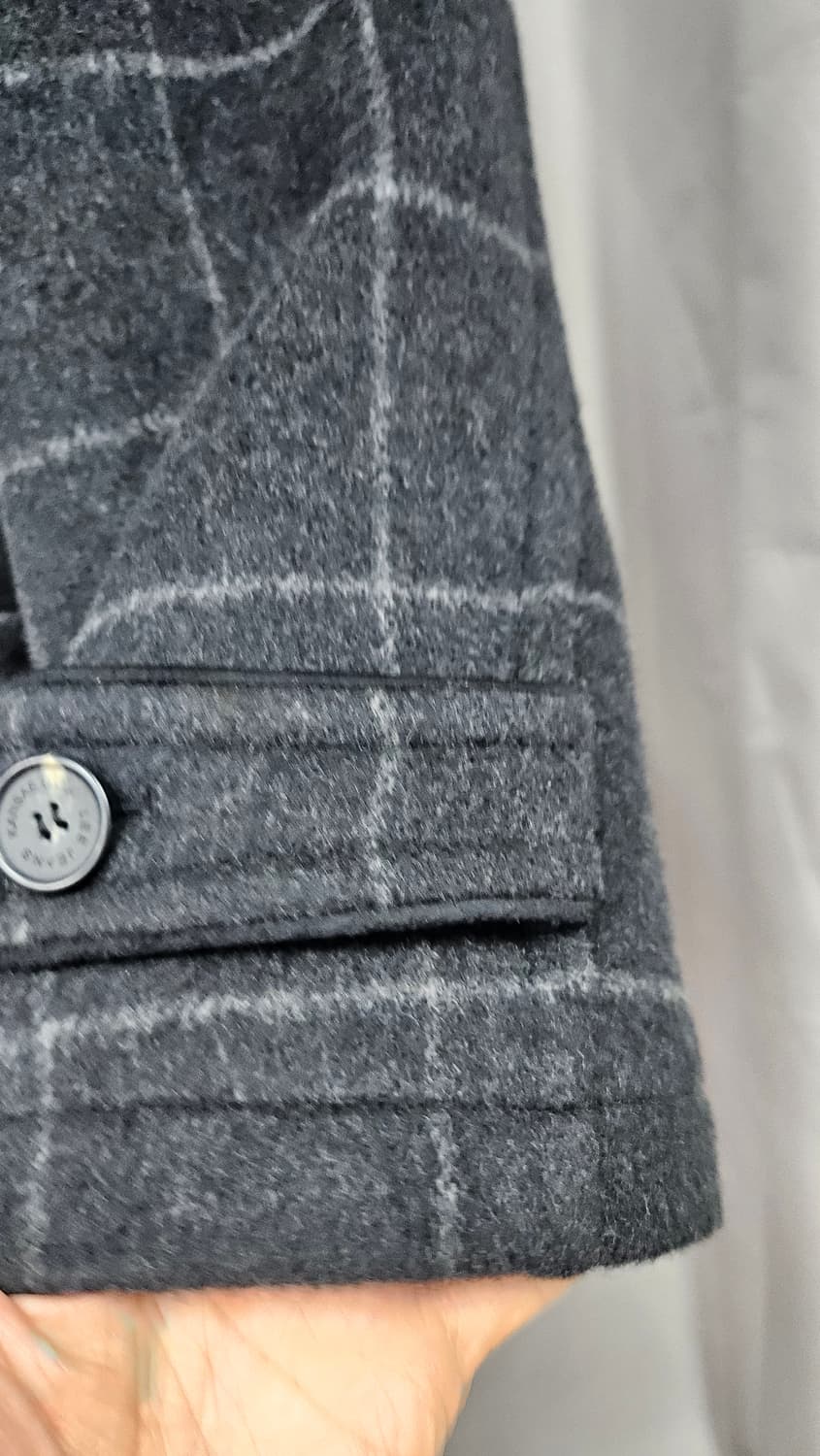 Lee  체크 모직 후드 떡볶이코트 100 상품이미지4