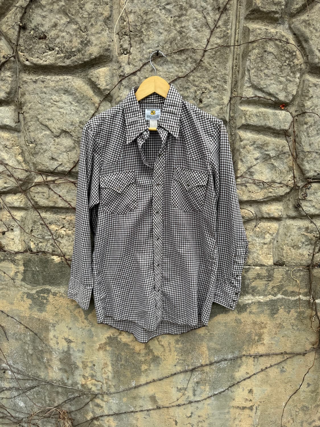 70s 딕슨-젠킨슨 usa 빈티지 체크 웨스턴 셔츠 상품이미지1