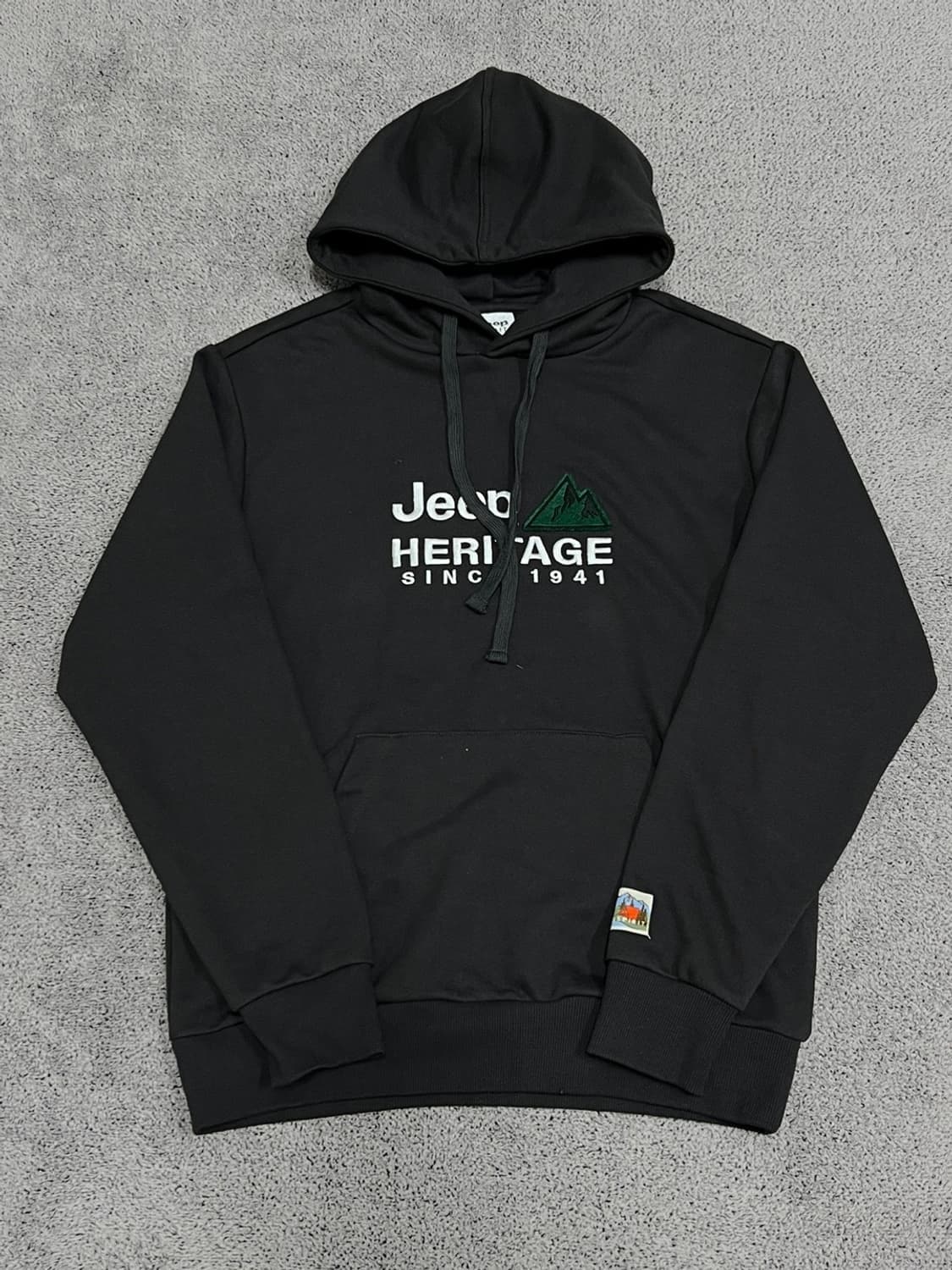 (M) 지프 캠핑 자수 로고 후드 티 상품이미지1