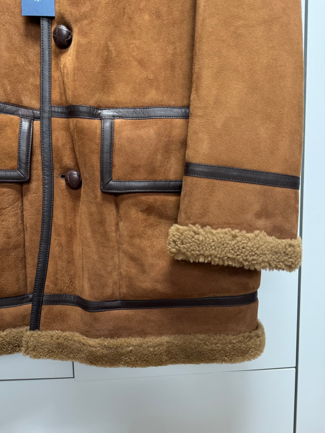 Drake's 드레익스 시어링 무스탕 코트 40 상품이미지4