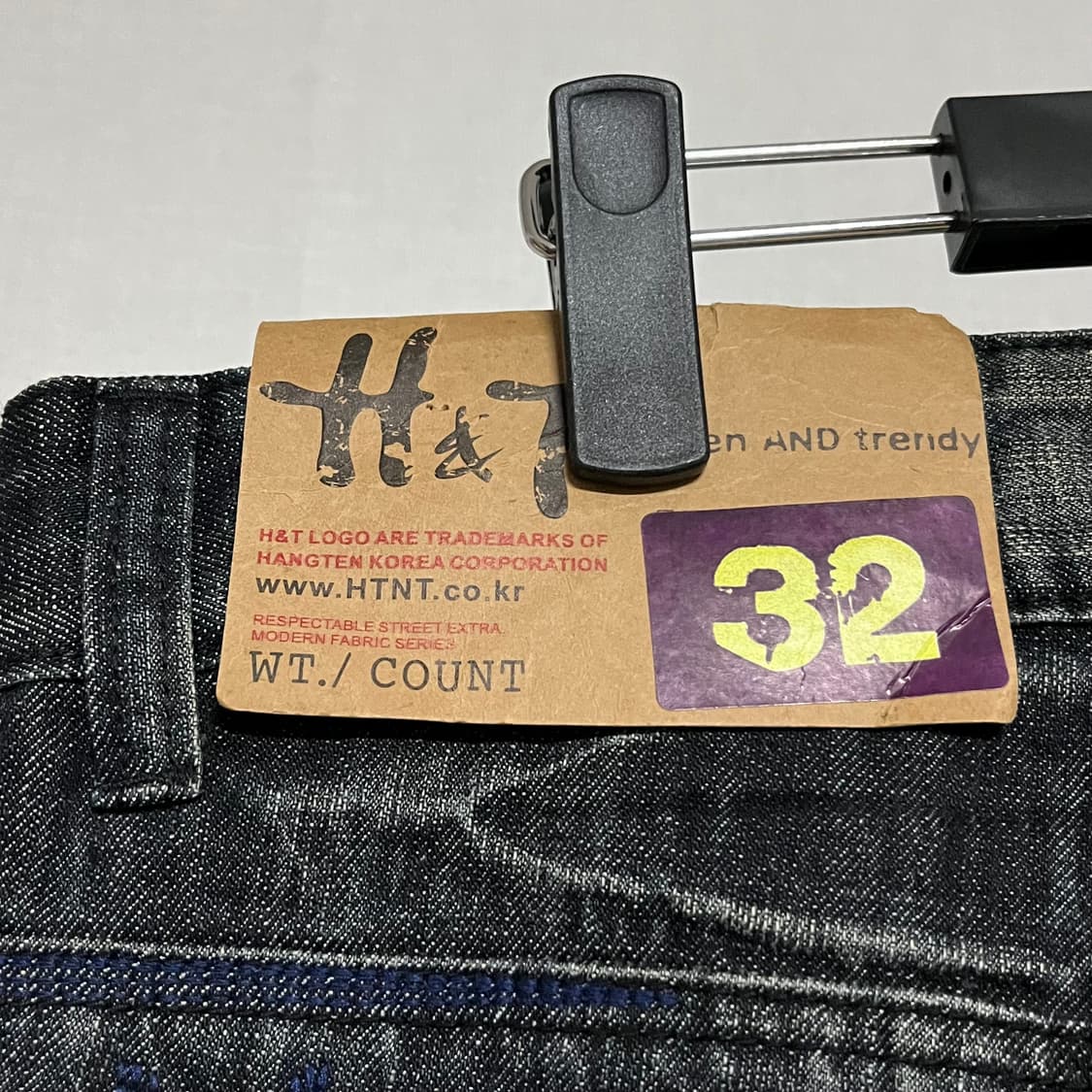 행텐 블랙 워싱 데님 팬츠 32 (새상품) 상품이미지8