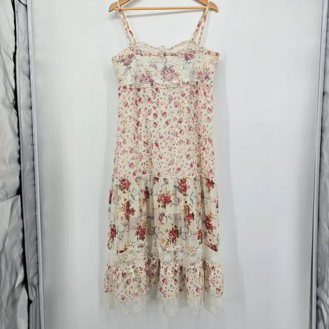 일본 빈티지 플라워 롱 원피스 레이스 디테일 상품이미지7