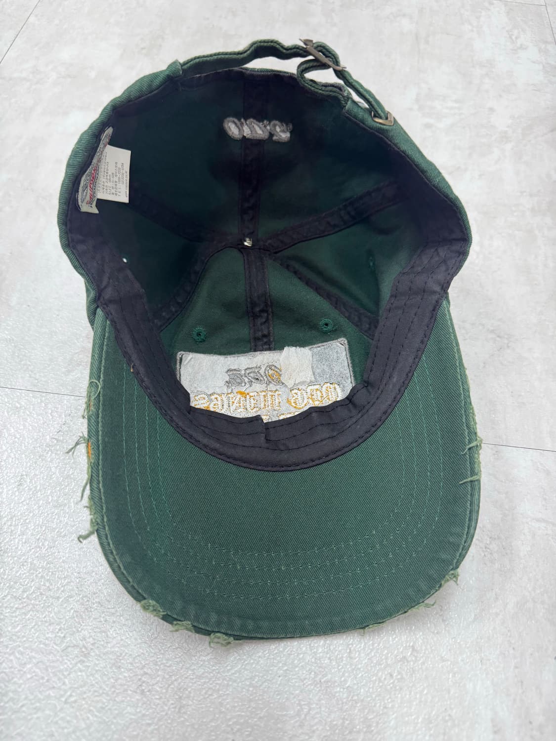 •Vintage Y2K 데미지 볼캡 그린 상품이미지5
