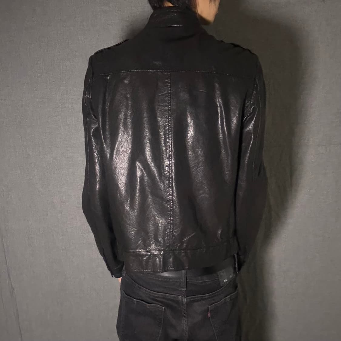 lamb skin leather pocket jacket 상품이미지7