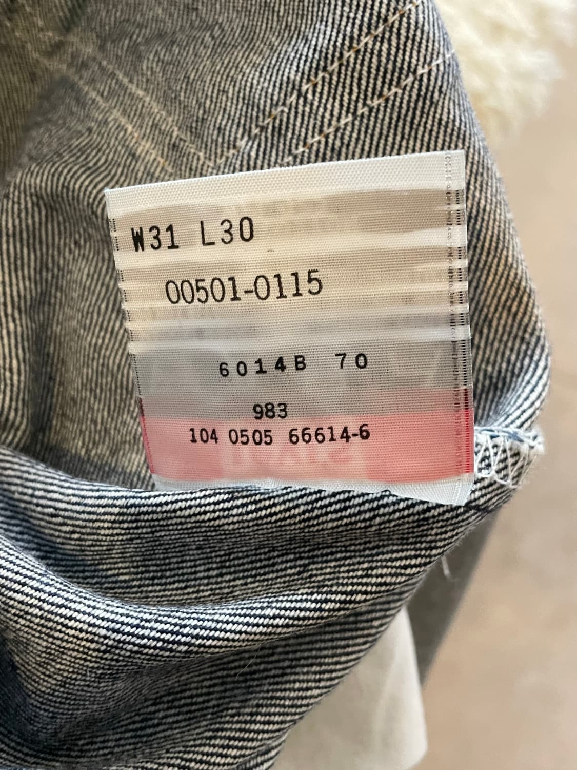 리바이스 501 데님 청바지 상품이미지5