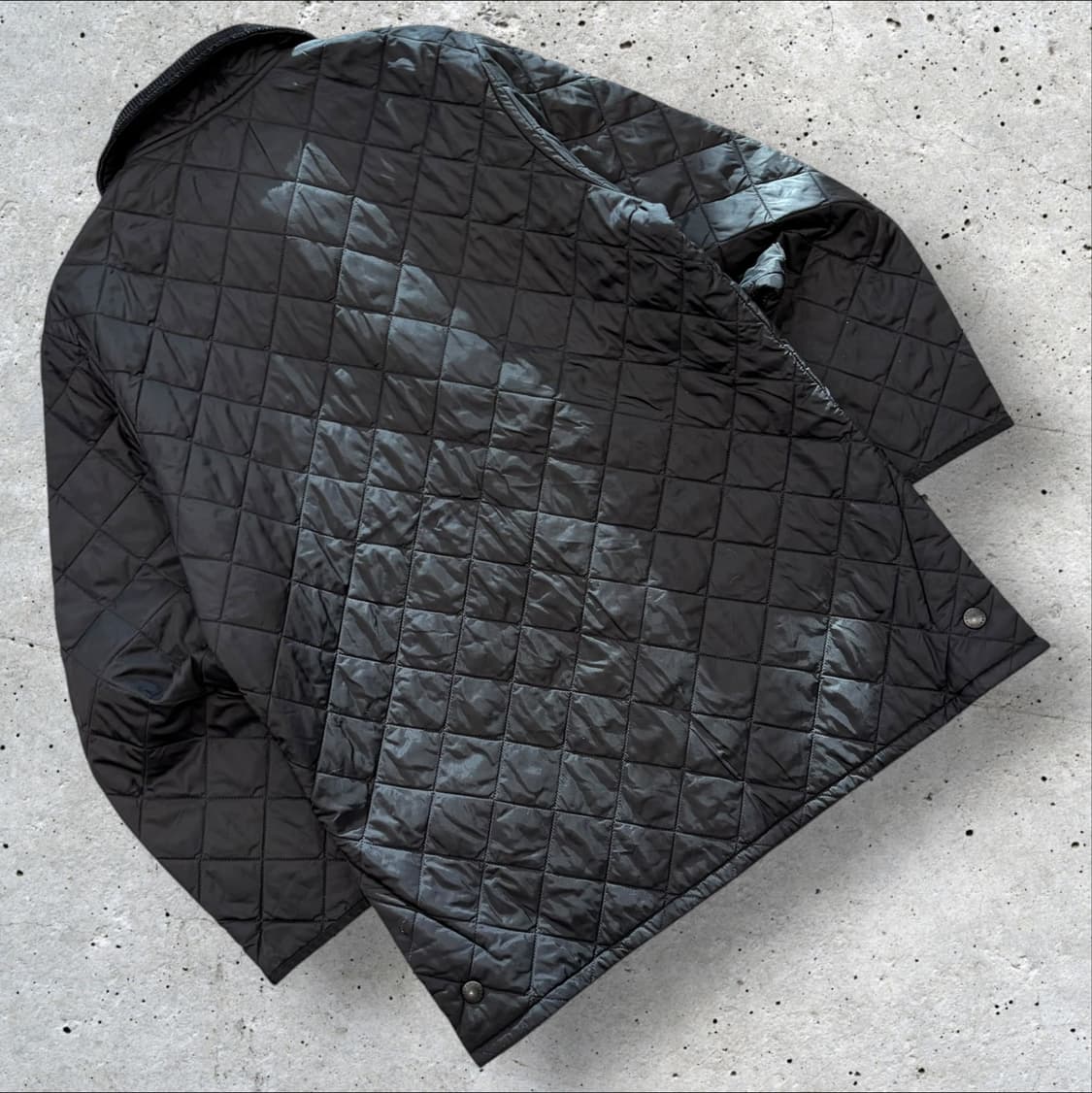 [L] 바버 리더스데일 블랙 다이아몬드 퀼팅 자켓 C907 상품이미지2