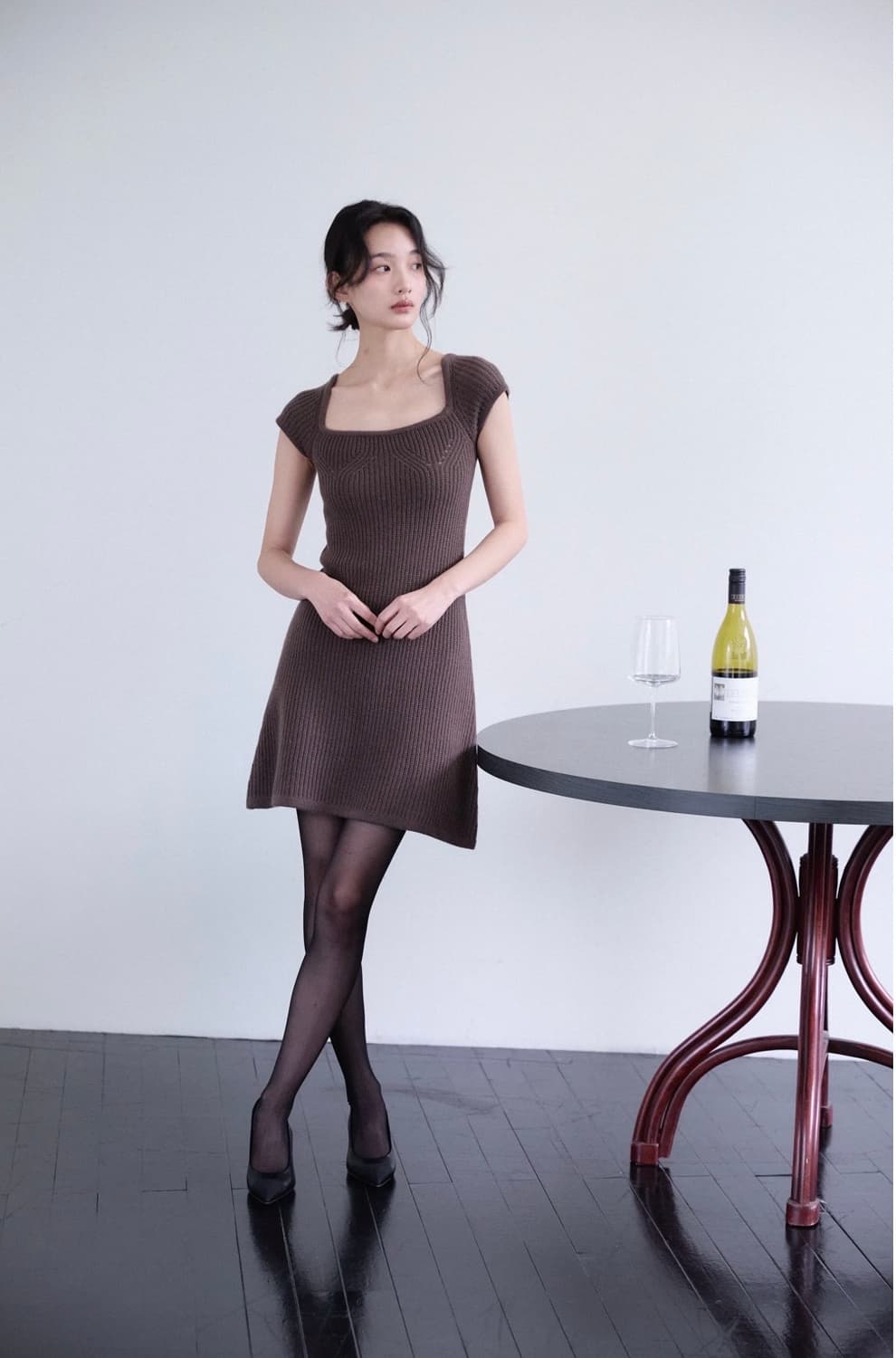 윤슬 Lei Knit ops(cocoa) 상품이미지1