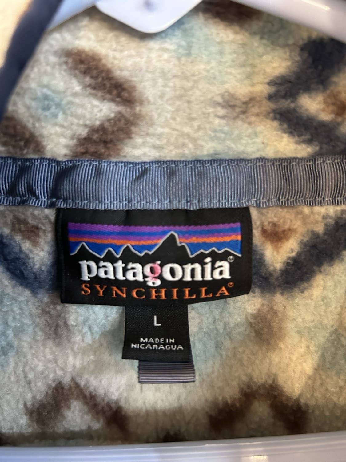 19FW 파타고니아 신칠라 스냅-티 플리스 오트밀/캐스케이드 패턴 상품이미지3