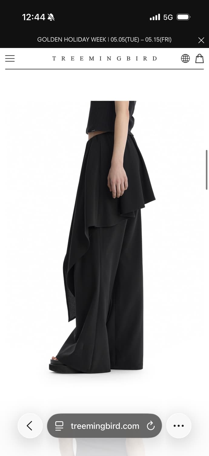 새상품 트리밍버드 Layered Skirt Bootcut Trousers 상품이미지2