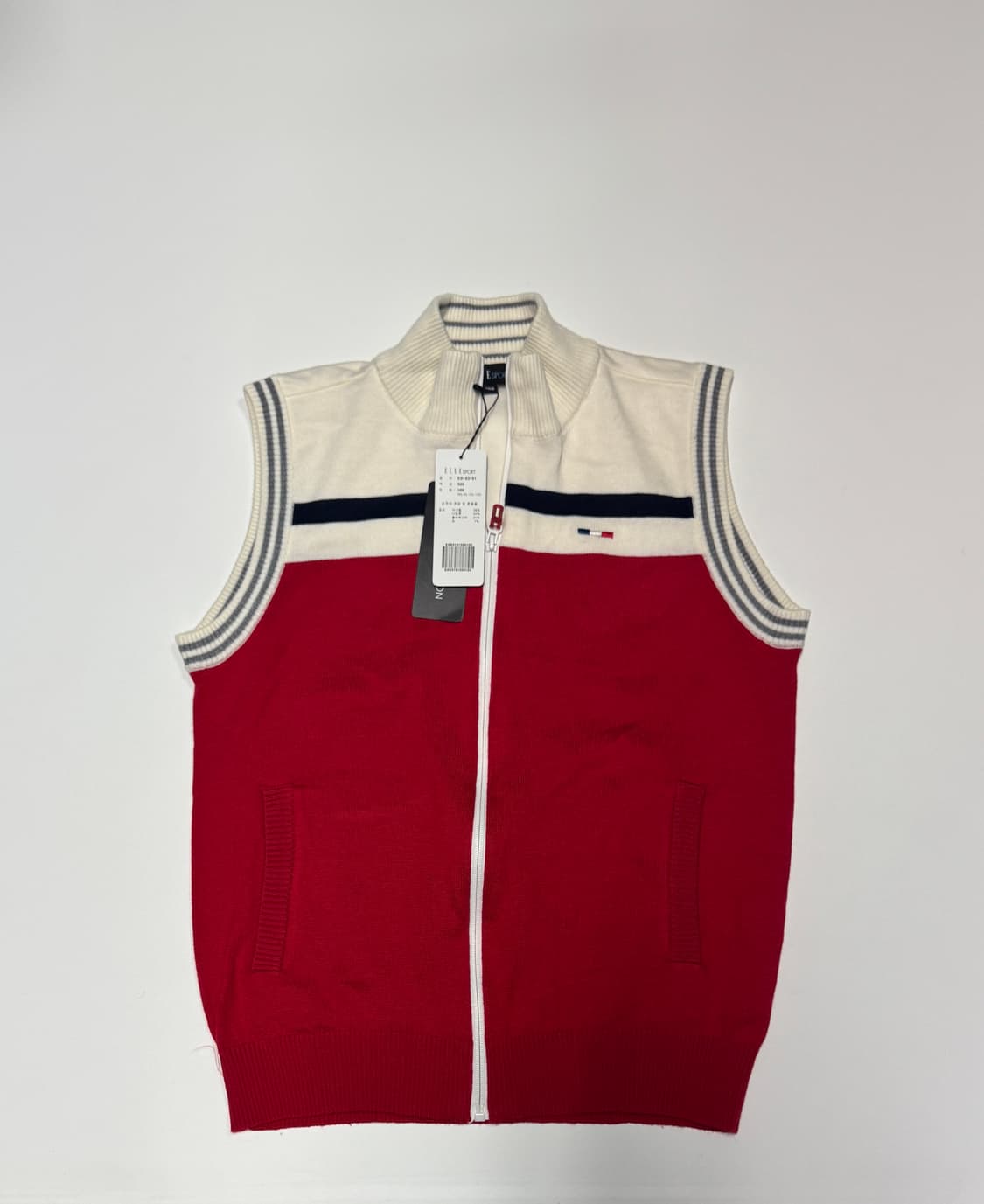 <새상품> 여성 엘르 골프 이쁜 니트 집업 조끼 L 상품이미지1