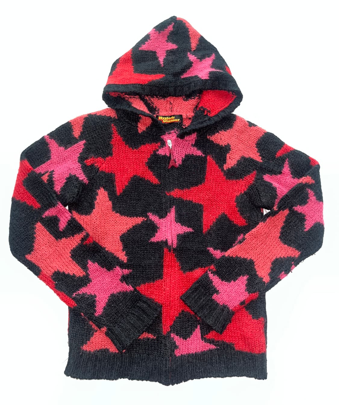 히스테릭 글래머 아카이브 별 스타 패턴 기타 참 니트 후드집업 자켓 상품이미지6