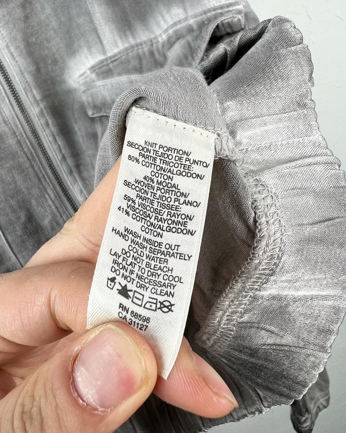 DKNY 그레이 워시드 레이온 코튼 블루종 자켓  상품이미지8