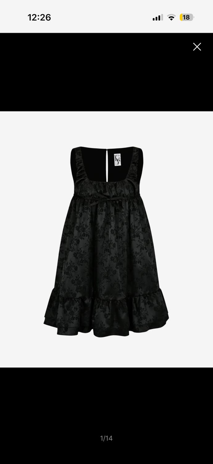 Ribbon Balloon Dress Black 원피스 상품이미지1