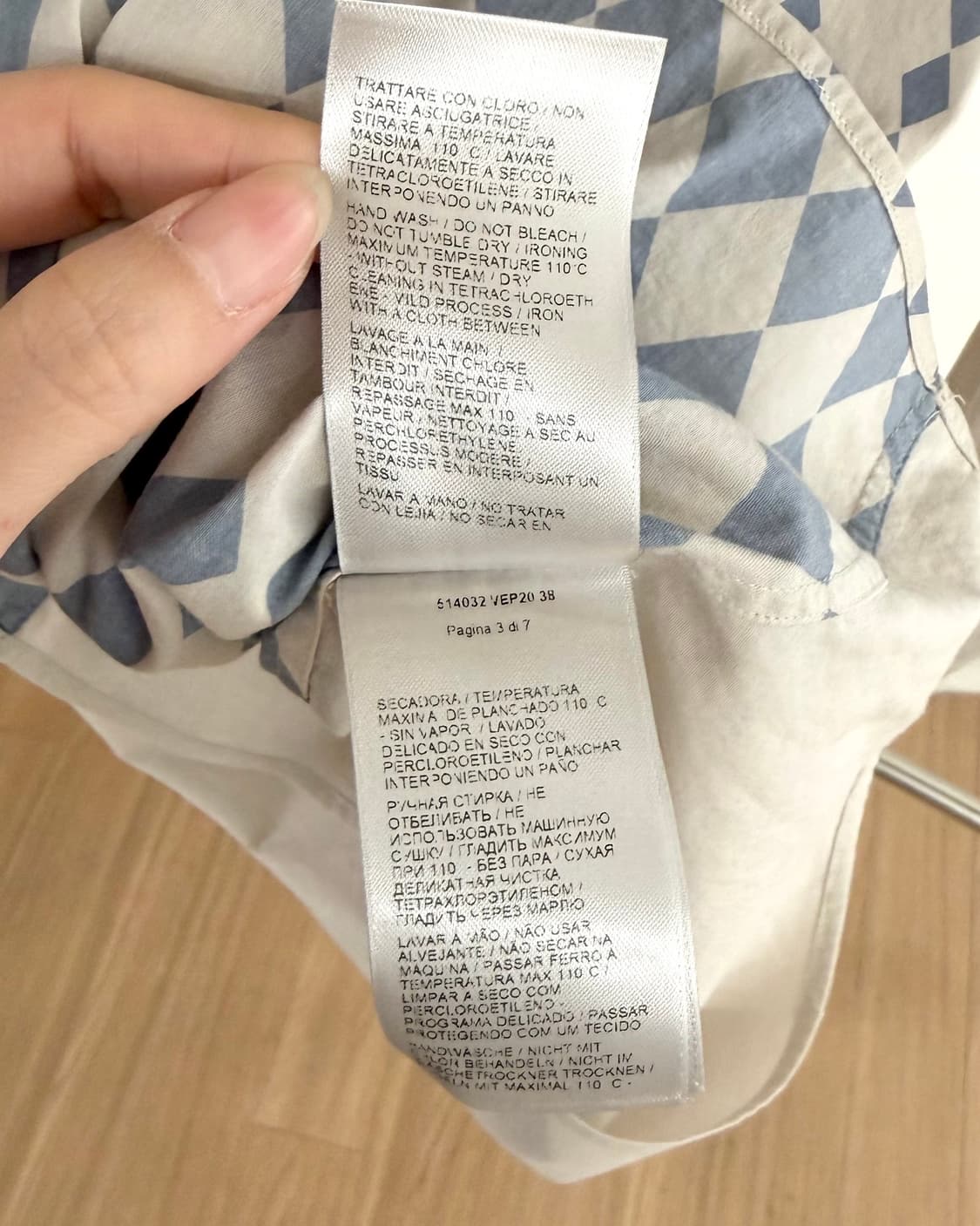 보테가 베네타 웜그레이 다이아몬드 패턴 셔츠 상품이미지9