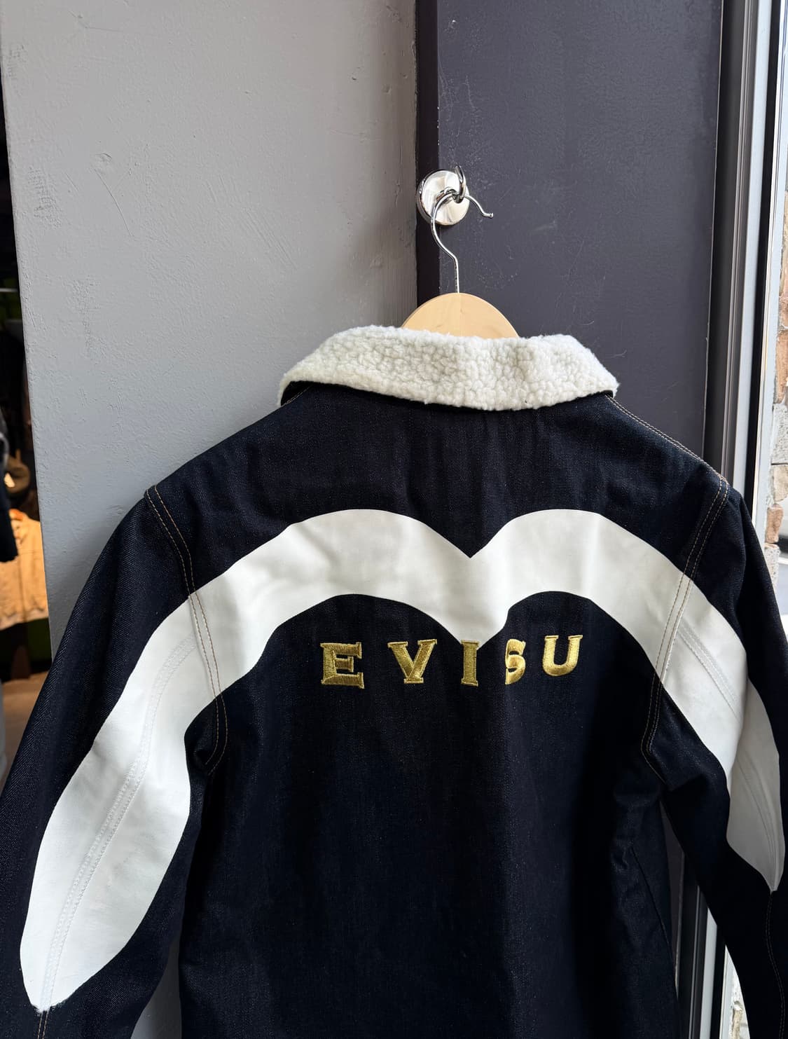 .L/ 에비수 빅로고 청데님 쉐르파 자켓 상품이미지7