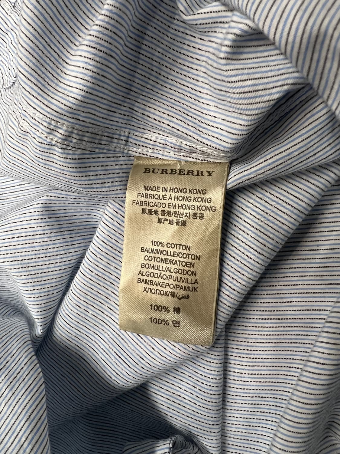 버버리 브릿 스트라이프 코튼 셔츠  상품이미지6